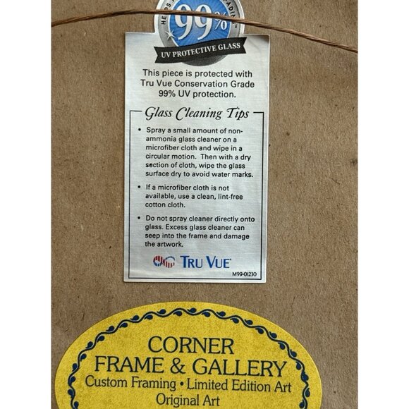 Dorothy Fagan Oil Pastel Painting on Handmade Paper Framed Maple V Signed - Picture 6 of 8